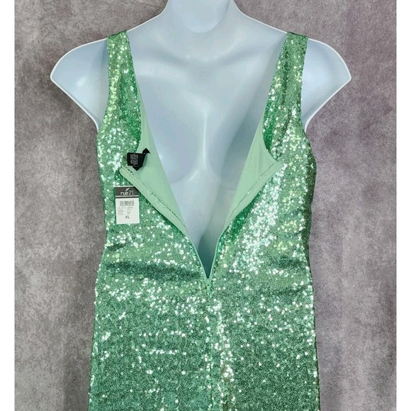 Rue 21 Mint Green Sequined Tank Mini Dress Womens XL Lined Sleeveless Party - Picture 6 of 7
